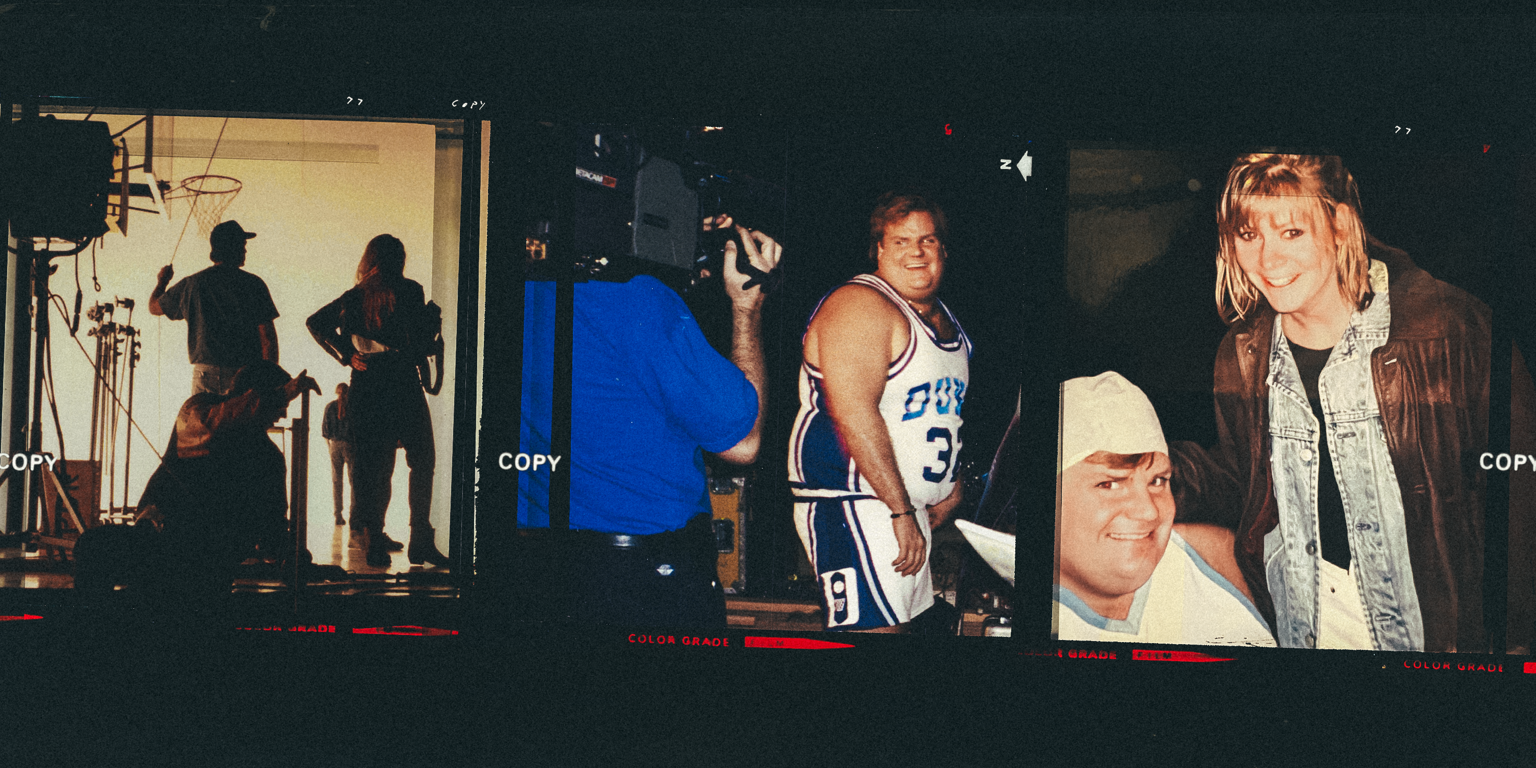 Thirty years ago, Chris Farley and college basketball collided in an unforgettable way