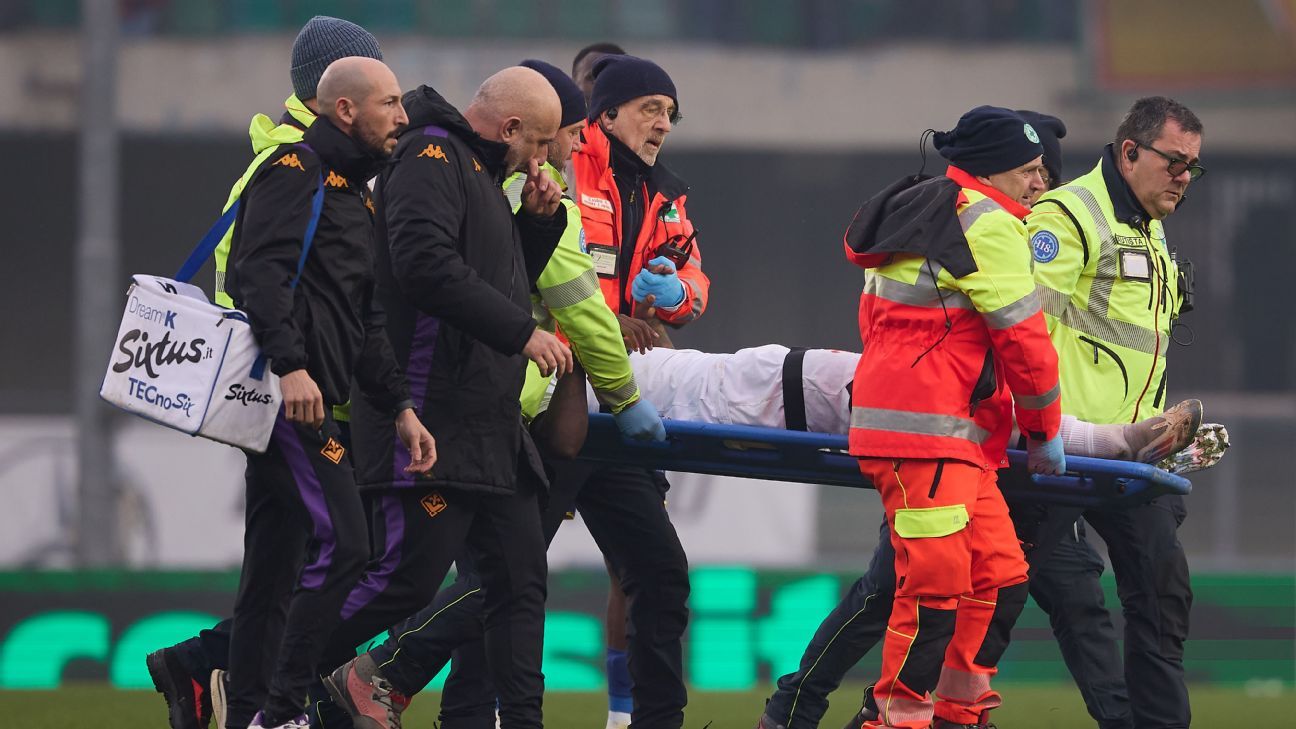 Moise Kean hospitalised after collapsing with head injury