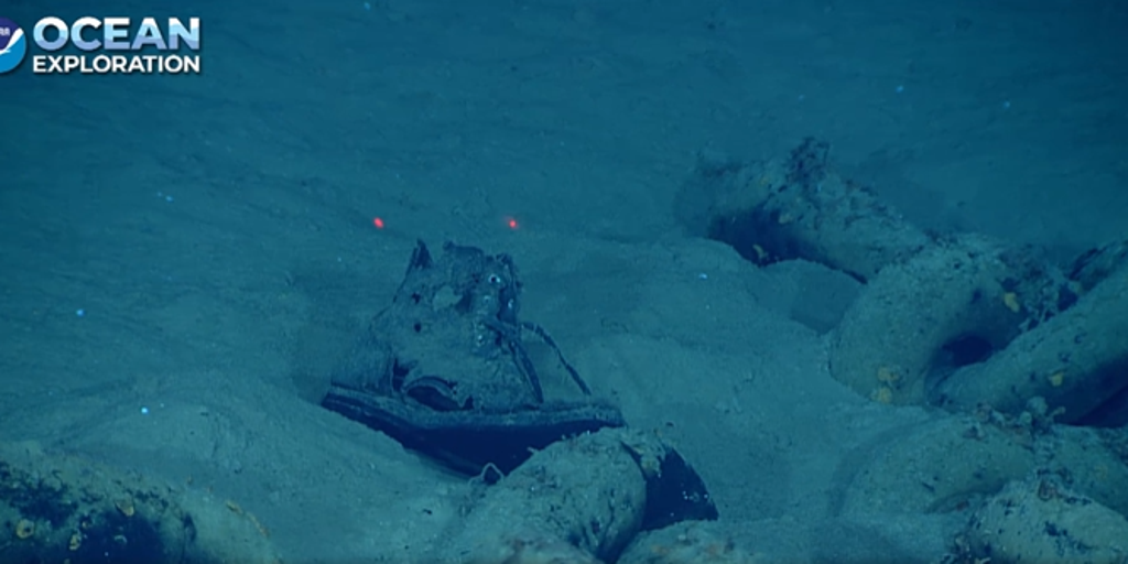 Single boot found amid old World War II Battleship wreckage