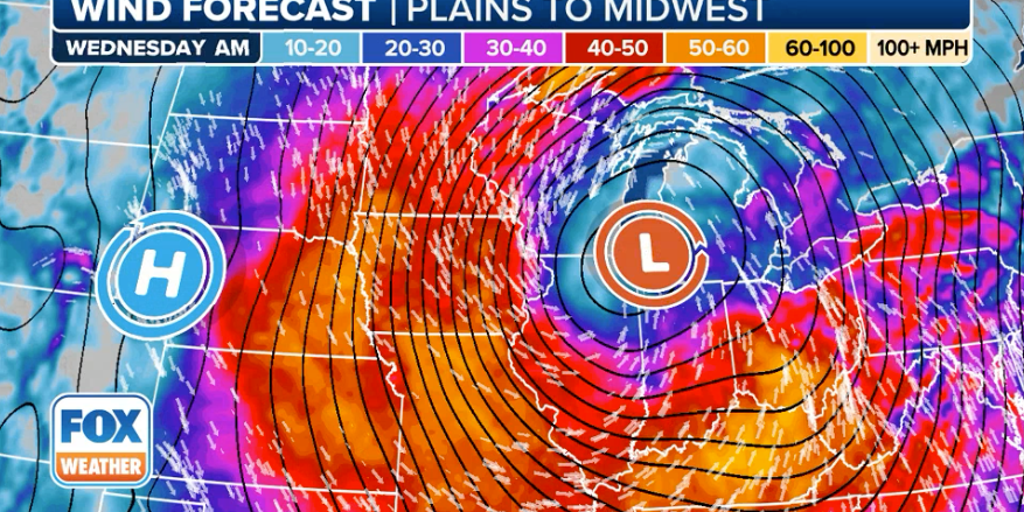 Powerful wind storm may threaten March atmospheric pressure records in Midwest