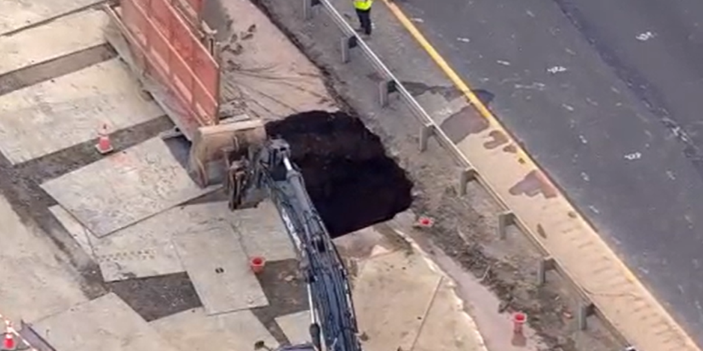 VIDEO: Massive sinkhole shuts down part of major cross-country interstate