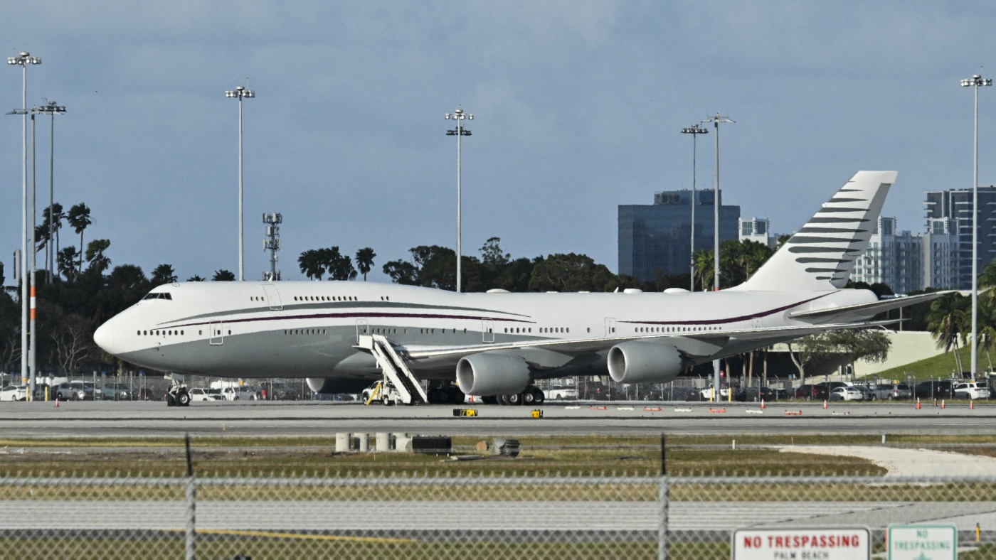 Trump administration officially accepts jet from Qatar for use as Air Force One : NPR