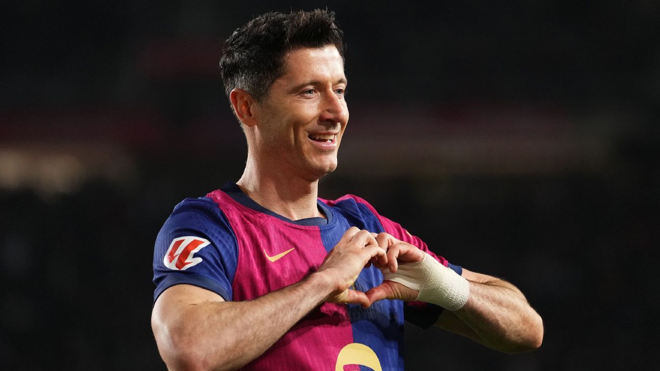 Barcelona’s Robert Lewandowski set to return against Inter Milan