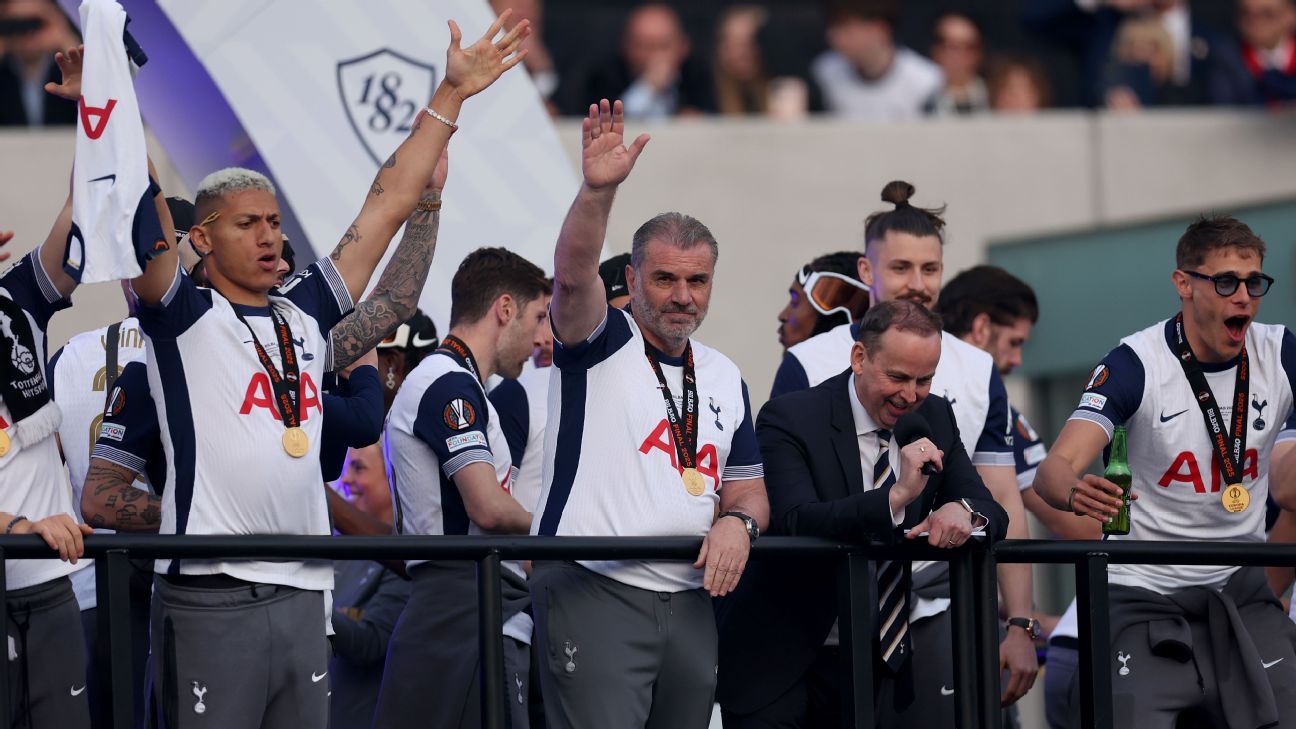 Ange Postecoglou still unsure of Tottenham future after parade