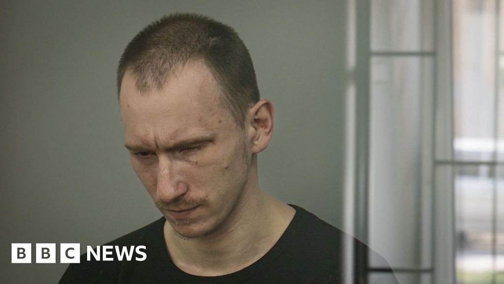 A Russian soldier takes the stand for an execution