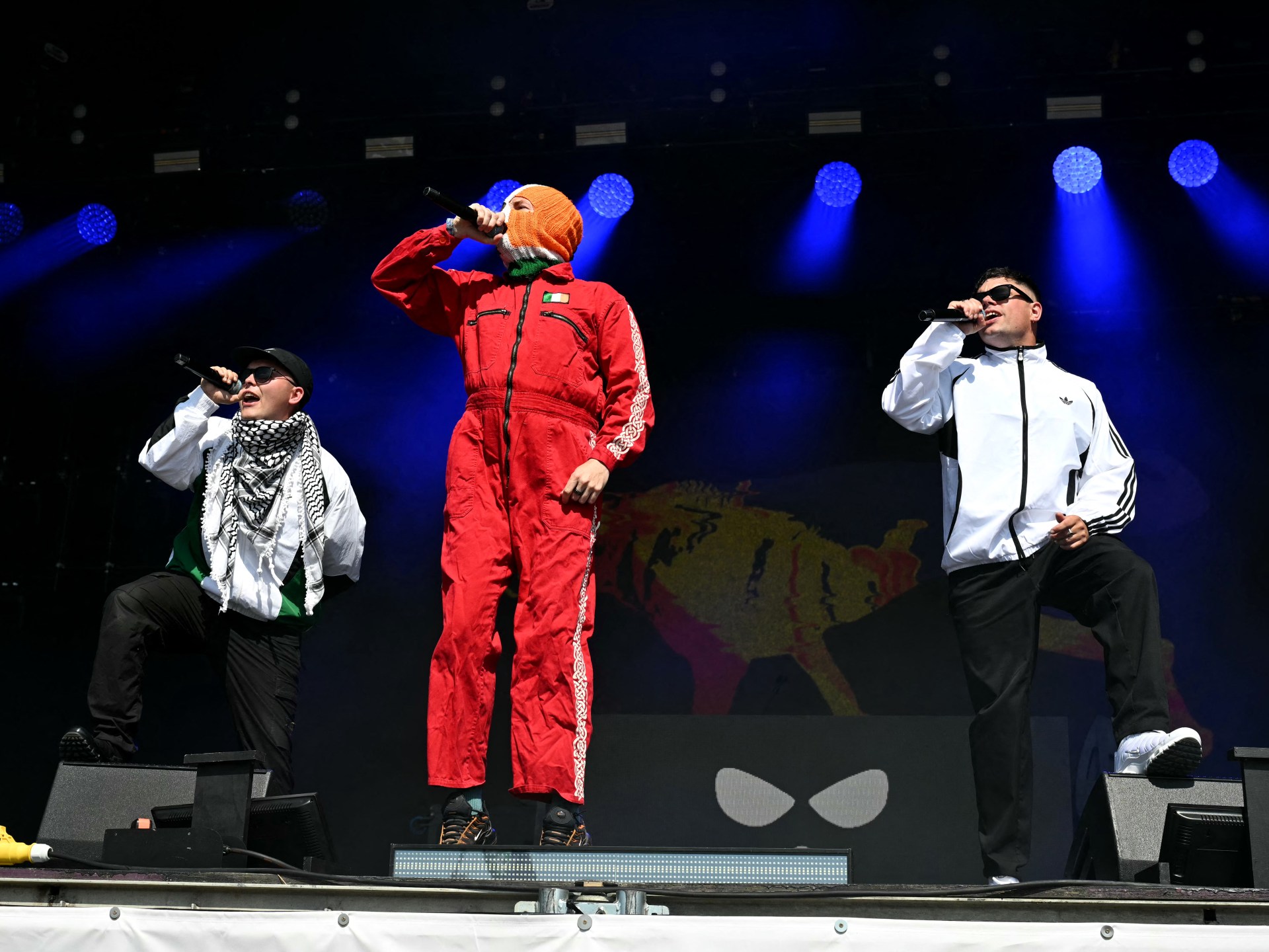 Irish band Kneecap shouts out to banned Palestinian group at Glastonbury | Music News