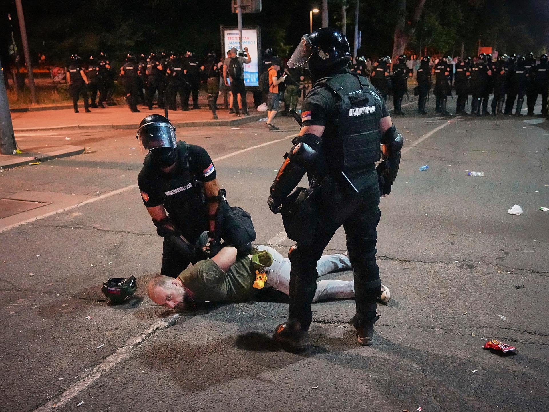 Serbia’s president vows more arrests after huge antigovernment protests | Protests News