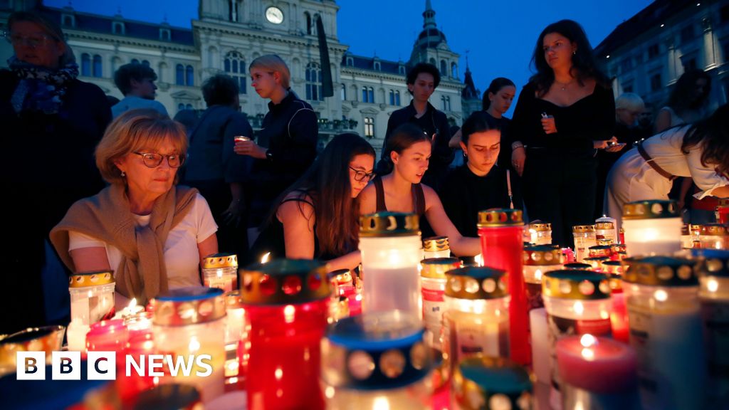 Austrians hold minute of silence and vigil for 10 victims of school shooting