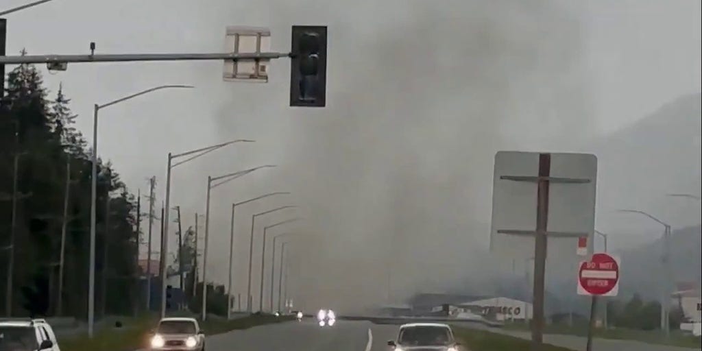 Alaska gustnado spins across busy road as severe thunderstorms slam Juneau