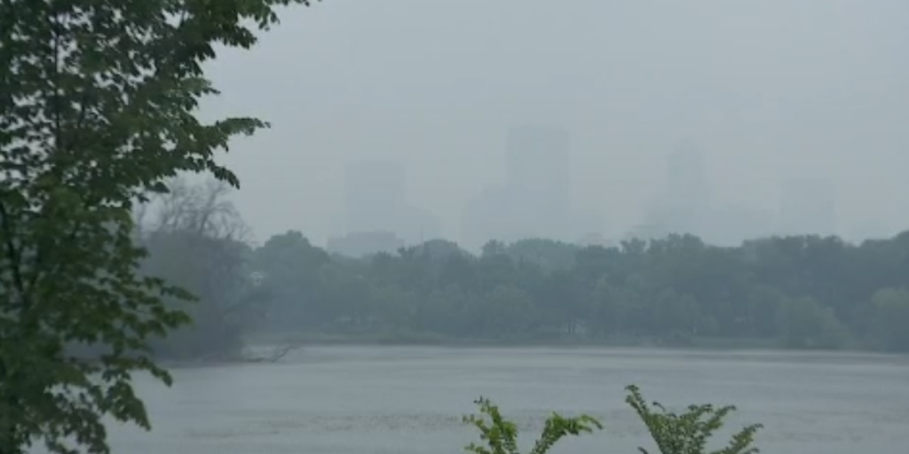 Upper Midwest seeing poor air quality from Canadian wildfire smoke