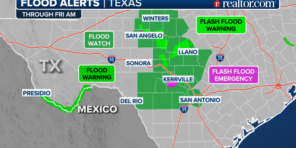 2 Flash Flood Emergencies issued in Texas after up to 15 inches of rain