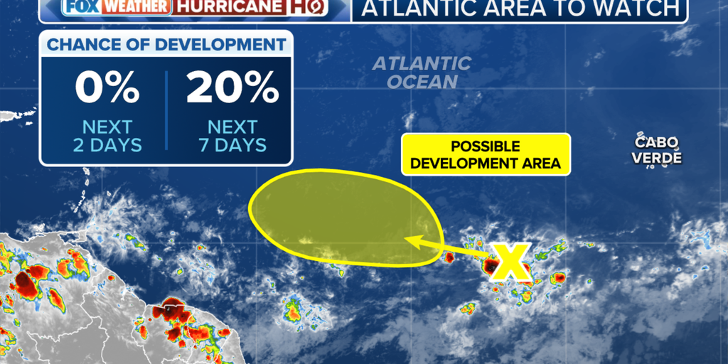 There’s an area of potential development in the tropics – but it’s nothing to be concerned about