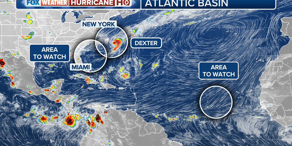 Today’s top weather news: Atlantic awakens with Tropical Storm Dexter, 2 other areas to watch