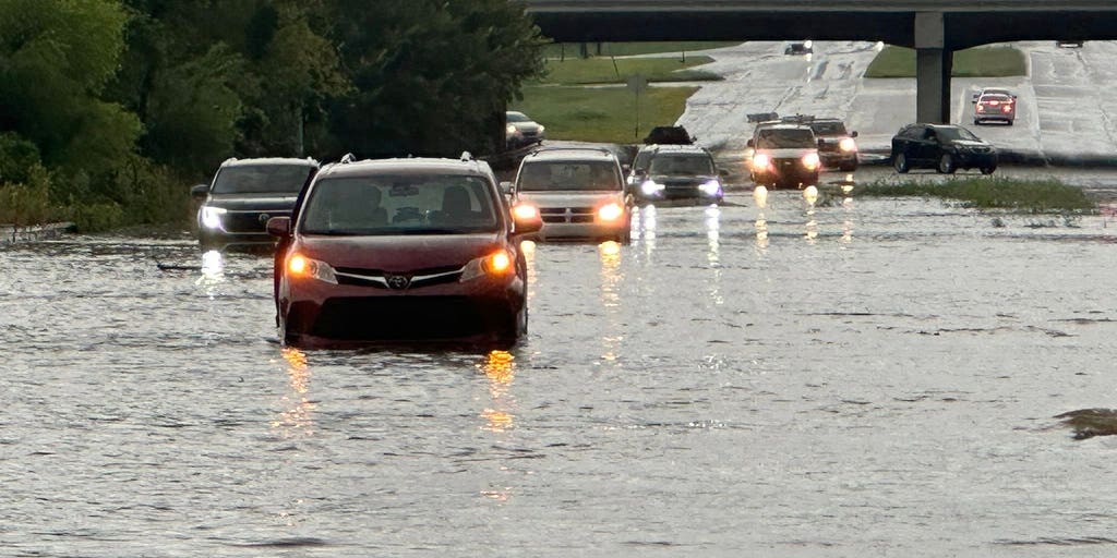 Flooding swamps Interstate 24 in southern Tennessee