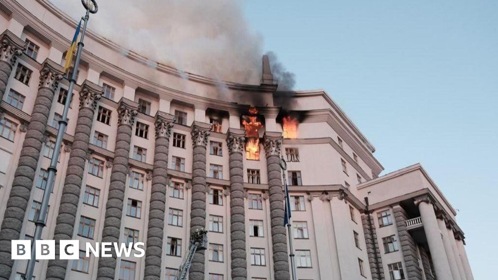 Zelensky condemns ‘ruthless attack’ after Russia hits main government building in Kyiv