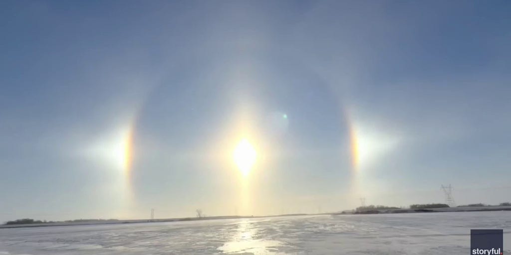 Upside-down rainbows form amid double optical effects in Minnesota